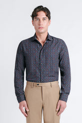 CAMICIA FANTASIA STRETCH NERO